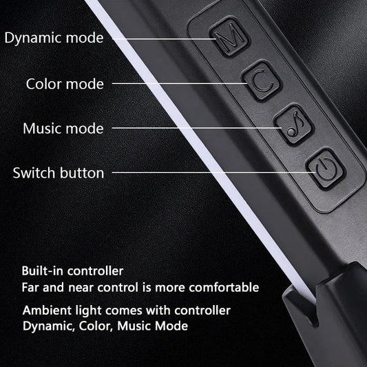 Xiaomi RGB Pickup Night Light Bar โ USB LED Music Rhythm Lamp with Remote Control for Gaming & Desktop Decor